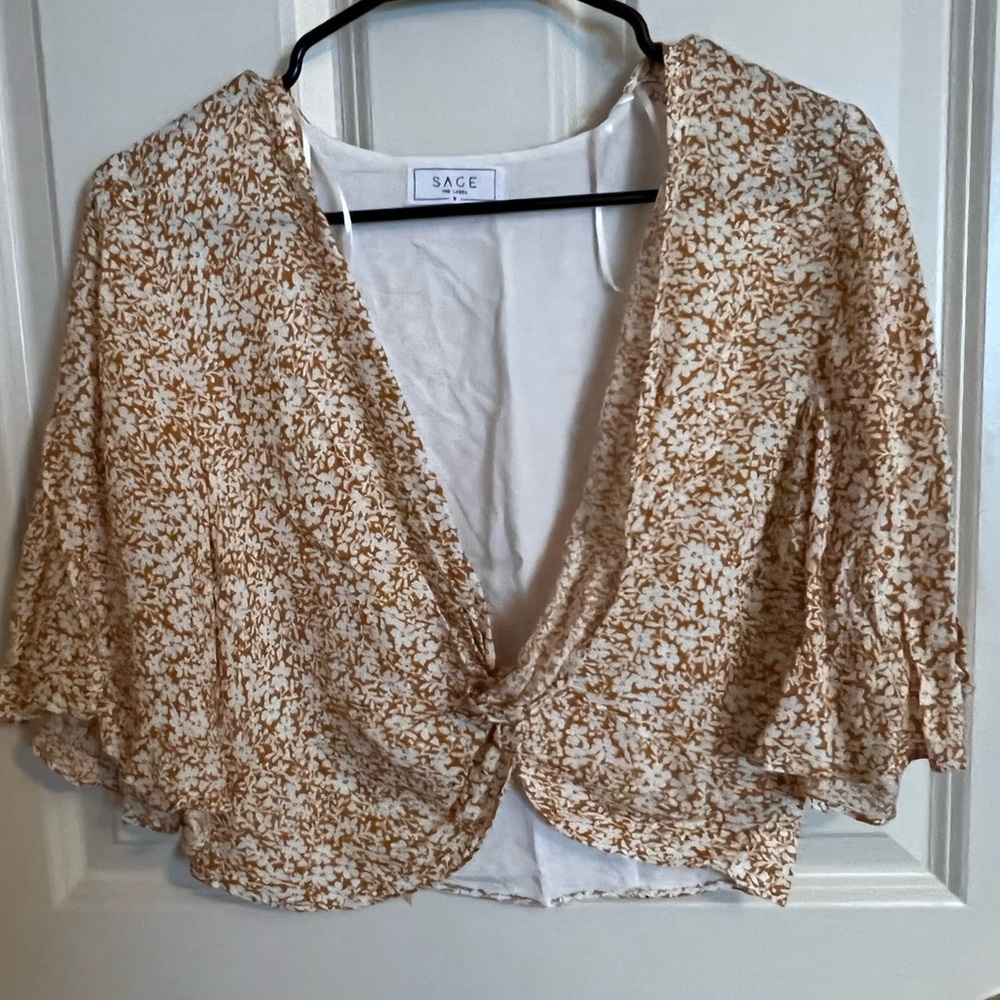 SAGE the label cropped shirt